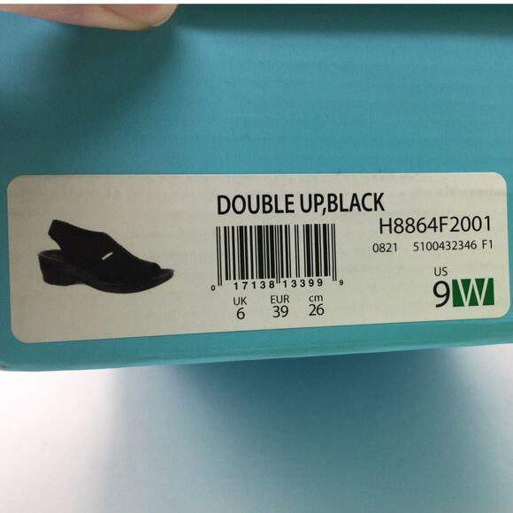 Bzees Double Up Slingback Wedge Sandal 9W NIB - Picture 5 of 12